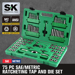 SK 75-Piece Ratcheting Tap & Die Set