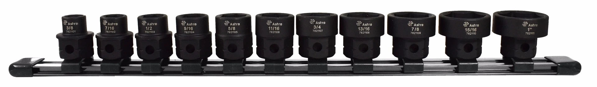 Astro 78211 11pc 1/2" Drive Low Profile Nano Impact Sockets