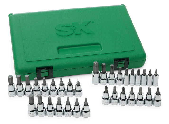 SK 33-Piece 1/4" & 3/8" Drive SAE/Metric Chrome Socket Set