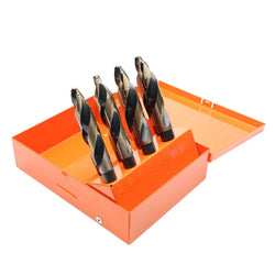 KnKut 8 Piece Step Point 1/2" Reduced Shank Drill Bit Set 9/16"-1" by 16ths