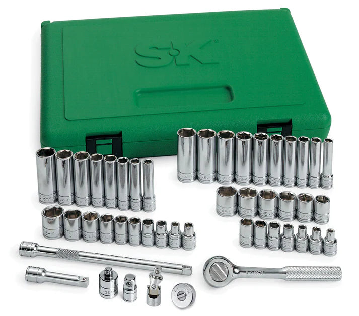 SK 48-Piece 1/4" Drive 6 Point SAE/Metric Chrome Socket Set