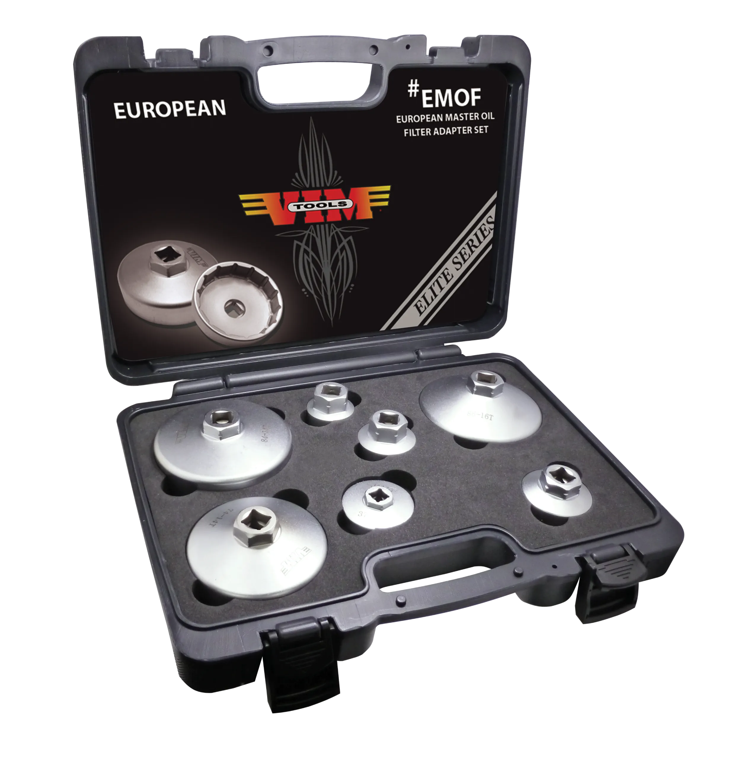 EUROPEAN Master Oil Filter Adapter Set, Forged 7 pc