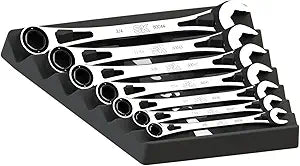 SK 7-Piece SAE Ratcheting Wrench Set