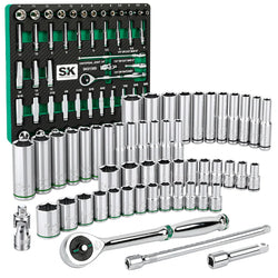 SK 52-Piece 1/4" Drive Chrome Socket Set