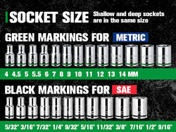 SK 52-Piece 1/4" Drive Chrome Socket Set