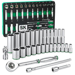 SK 30-Piece 1/4" Drive Chrome Socket Set