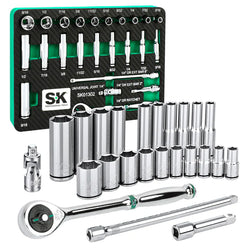 SK 24-Piece 1/4" Drive Chrome Socket Set