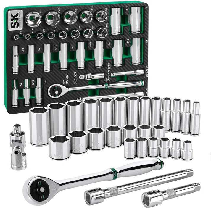 SK 30-Piece 3/8" Drive SAE Chrome Socket Set