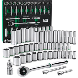 SK 52-Piece 1/2" Drive Chrome Socket Set