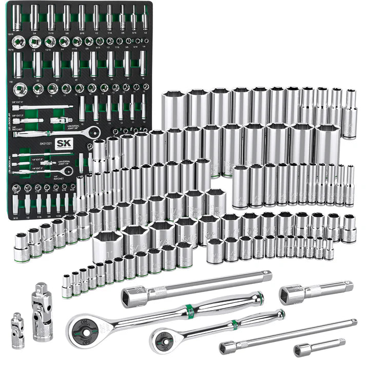 SK 105-Piece 1/4" & 3/8" Drive Chrome Socket Set