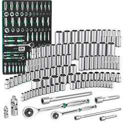 SK 105-Piece 1/4" & 3/8" Drive Chrome Socket Set