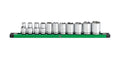 SK 11-Piece 1/2" Drive Standard SAE Chrome Socket Set