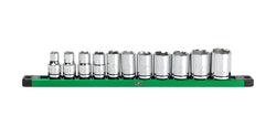SK 11-Piece 1/2" Drive Standard SAE Chrome Socket Set