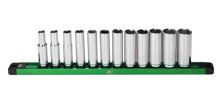 SK 13-Piece 3/8" Drive Deep Metric Chrome Socket Set