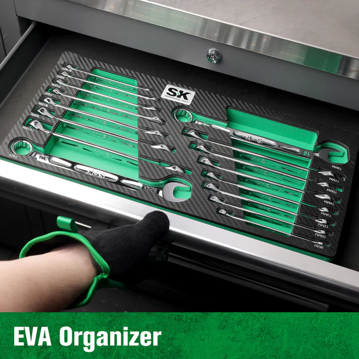 SK 16-Piece SAE/Metric Combination Wrench Set