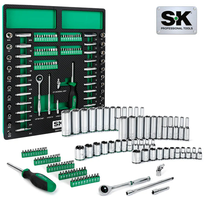 SK 101-Piece 1/4" Drive Chrome Socket Set