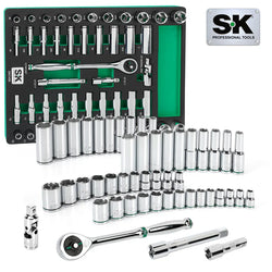SK 49-Piece 1/2" Drive Ratchet & Chrome Socket Set