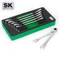SK 7-Piece Metric X-Frame Ratcheting Wrench Set