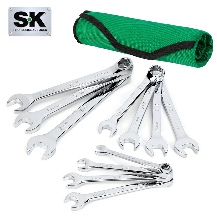 SK 11-Piece Metric Combination Wrench Set
