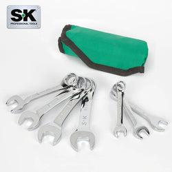 SK 7-Piece Metric Short Combination Wrench Set