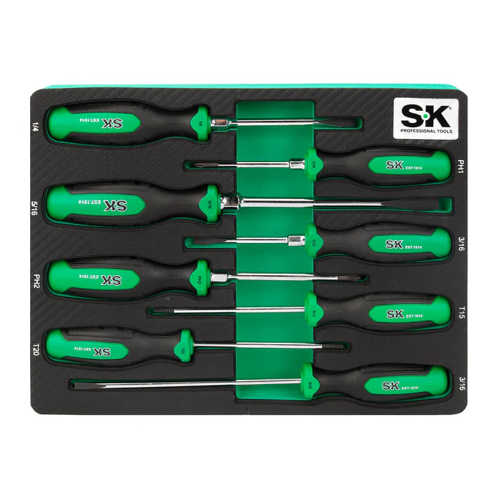 SK 8-Piece Screwdriver Set with EVA Tray