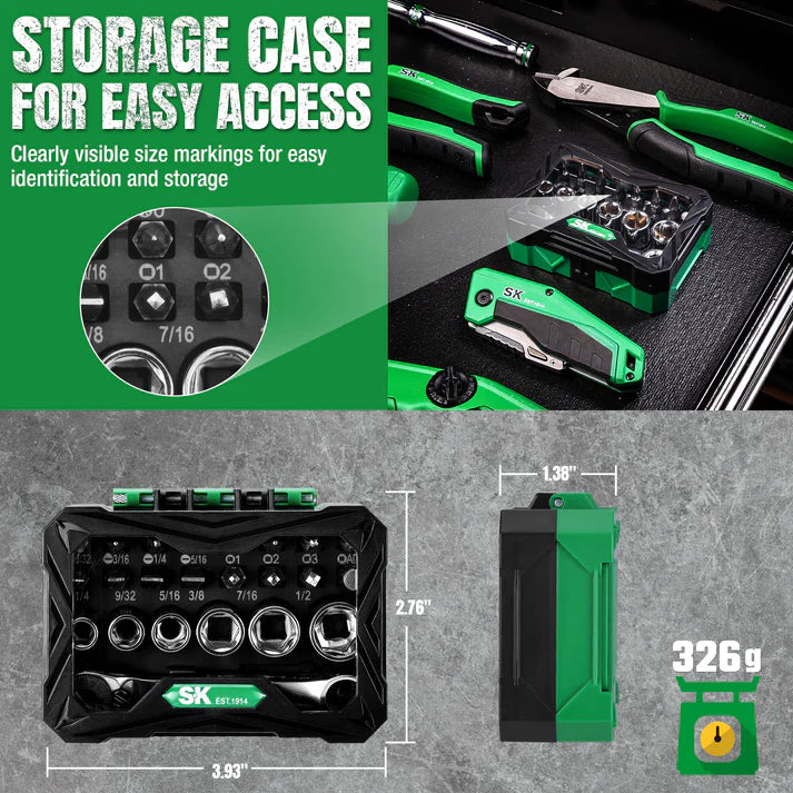 SK 24-Piece 1/4" Drive Micro Driver Set
