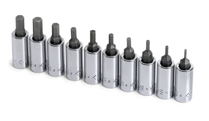SK 10-Piece 1/4" Drive Hex Bit Socket Set