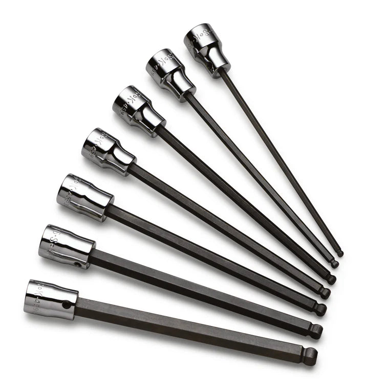 SK 7-Piece 3/8" Drive Long Ball Hex Bit Socket Set
