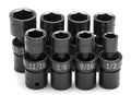 SK 8-Piece 1/2" Drive Swivel SAE Impact Socket Set