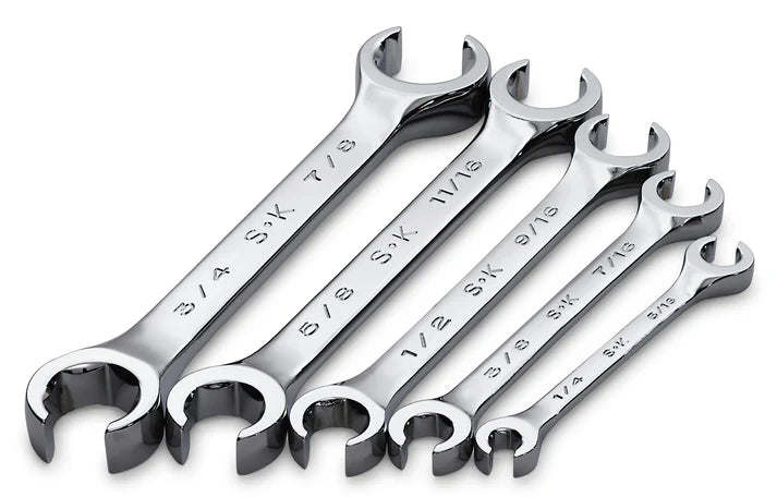 SK 5-Piece SAE Flare Nut Wrench Set