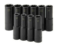SK 10-Piece 1/2" Drive Deep Metric Impact Socket Set