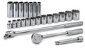 SK 23-Piece 1/2" Drive 12 Point SAE Chrome Socket Set