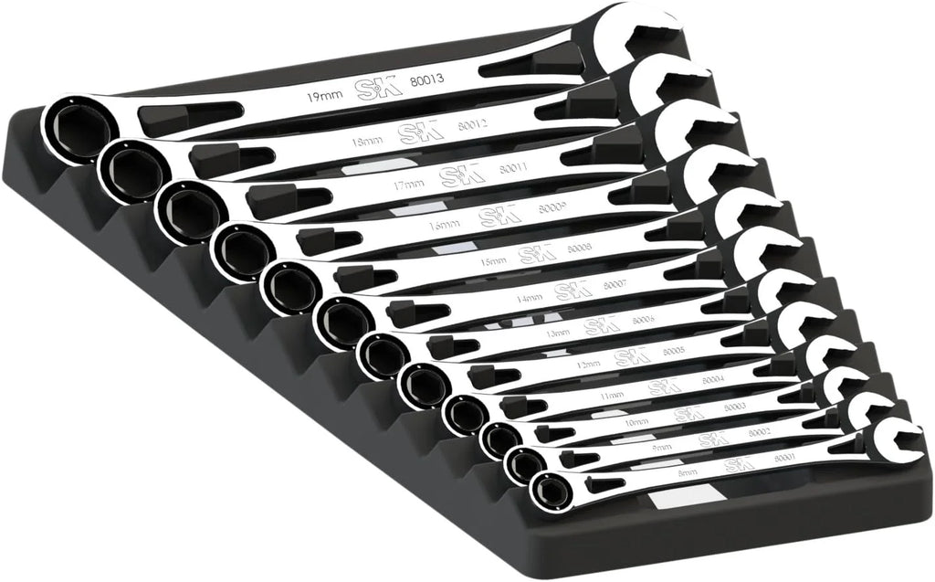 SK 12-Piece Metric Ratcheting Wrench Set