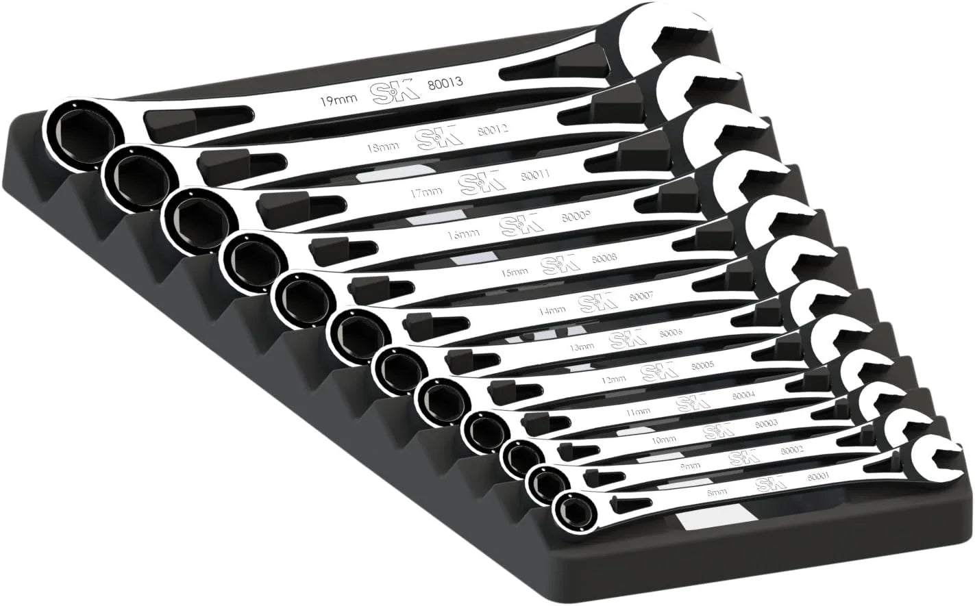 SK 12-Piece Metric Ratcheting Wrench Set