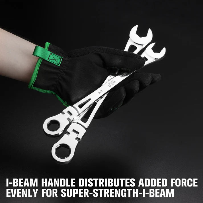 SK 12-Piece X-Frame Flex Head Wrench Set
