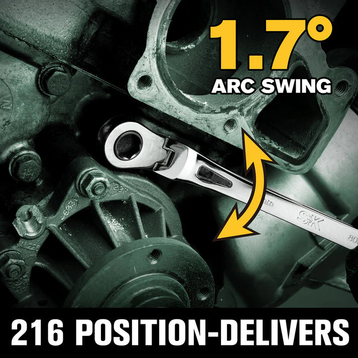 SK 7-Piece X-Frame Flex Head Wrench Set