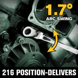 SK 7-Piece X-Frame Flex Head Wrench Set