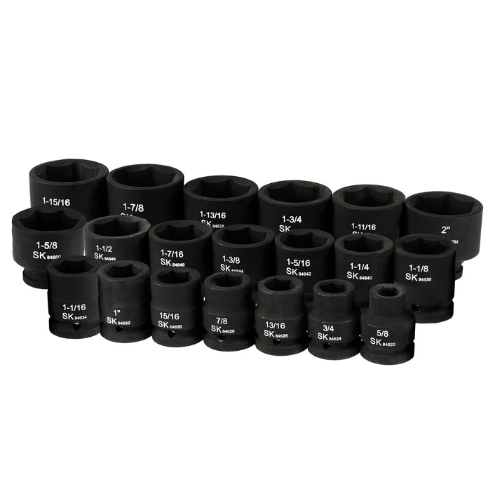 SK 20-Piece 3/4" Drive Standard SAE Impact Socket Set