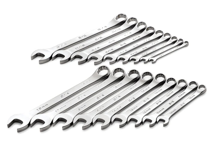 SK 18-Piece SAE/Metric Combination Wrench Set