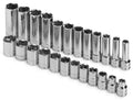 SK 24-Piece 3/8" Drive Standard Chrome Socket Set