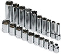 SK 20-Piece 3/8" Drive Standard Chrome Socket Set