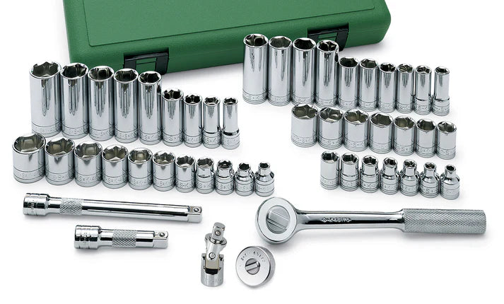 SK 49-Piece 3/8" Drive 6 Point SAE/Metric Chrome Socket Set