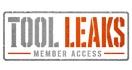 Logo with 'TOOL LEAKS' text in gray and orange on a white background
