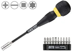 BALL GRIP Interchangeable Ratchet Screwdriver