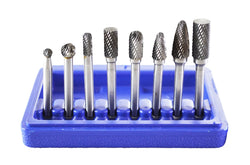 Astro 2181 8pc. Carbide Rotary Burr Set 1/4" Shank in Case