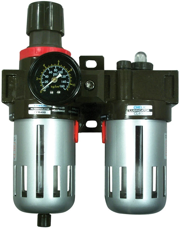 Astro 2616 3/8" Filter, Regulator & Lubricator w/ Gauge