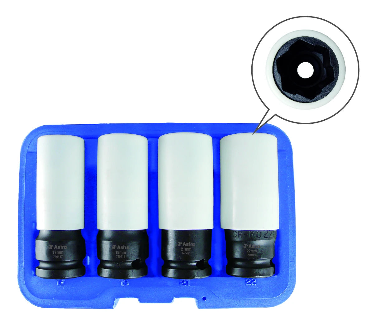 Astro 7404 Flank Bite Damaged Lug Nut Socket Set