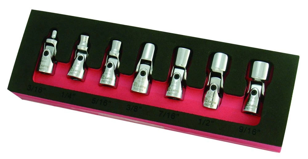 Astro 7407 7pc. 1/4" Drive Flex Socket Set - 6 Point - SAE