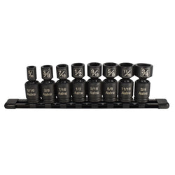 Astro 78340 8pc 3/8" Drive Nano Pinless Univ. Impact Sockets