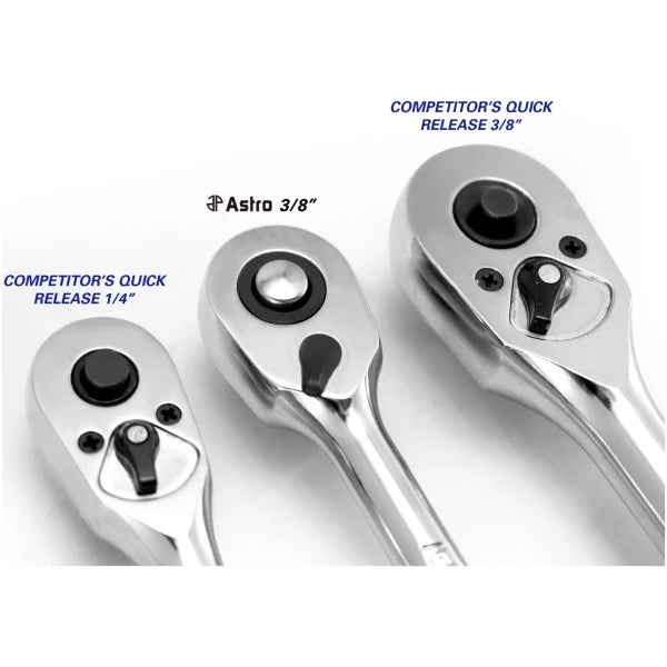 Astro 93808 Nano Ratchet - 3/8" Drive Head in 1/4" Ratchet